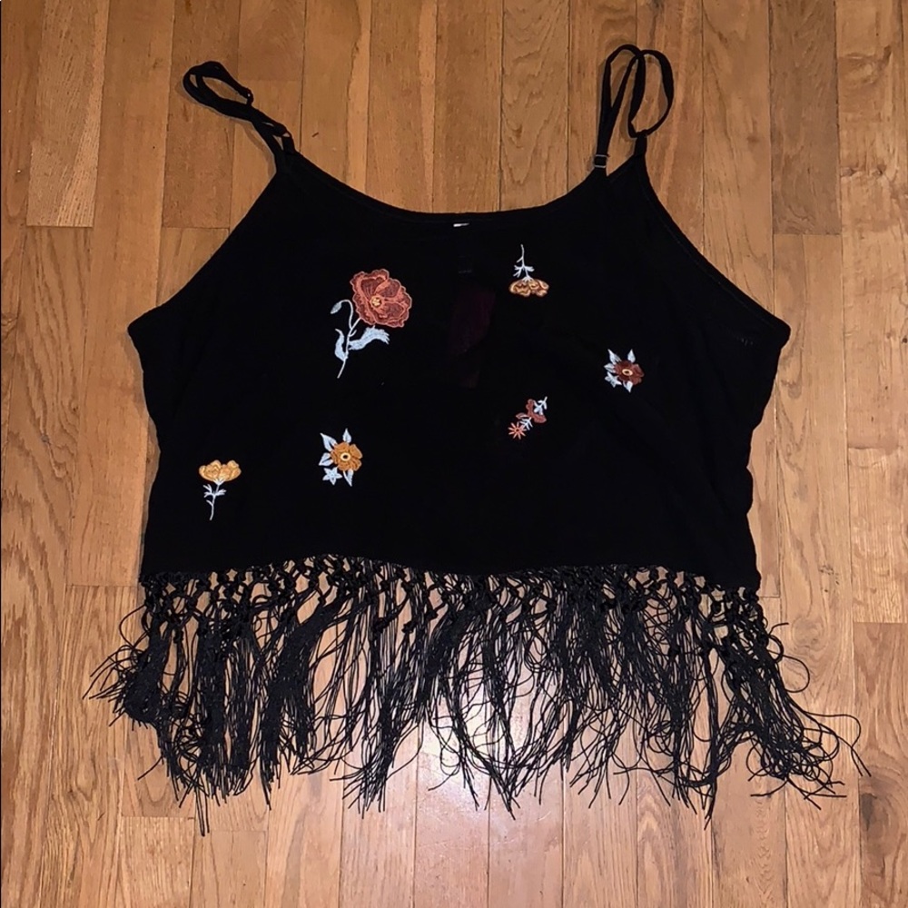 Black top with fringe